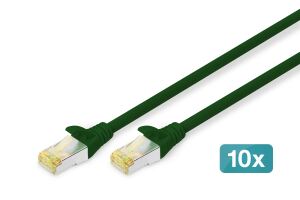 Digitus CAT 6A S/FTP Patchkabel, 10 Stück