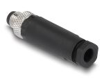 DeLOCK M8 Steckverbinder A-kodiert 3 Pin Stecker zur Montage mit Schraubanschluss