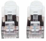 Intellinet Netzwerkkabel mit Cat6a-Stecker und Cat7-Rohkabel, S/FTP, 100% Kupfer, LS0H, 0,25 m, weiß