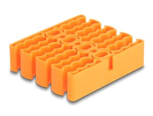 DELOCK Kabel-Organizer mit 24 Kabeleinführungen orange