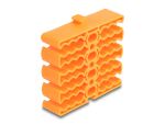 DELOCK Kabel-Organizer mit 24 Kabeleinführungen orange