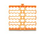 DELOCK Kabel-Organizer mit 24 Kabeleinführungen orange