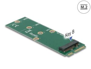 DELOCK Adapter mSATA zu M.2 Key B Slot