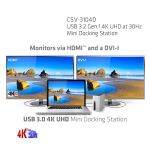 CLUB3D The Club 3D CSV-3104D USB 3.2 Gen 1 4K UHD at 30Hz Mini Docking Station Ultra slim design