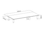 Equip Glas-Schreibtisch-Monitorständer