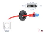 DELOCK Gummi Kabeldurchführung rund 30 mm Durchm. Schwarz