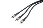 TROIKA DREIZACK PRO USB Kabel 1,2 m USB C USB C/Micro...
