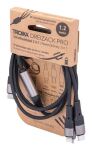 TROIKA DREIZACK PRO USB Kabel 1,2 m USB C USB C/Micro USB-A/Lightning 100 W Schwarz, Grau
