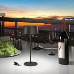 RealPower LED TableLight 300 Solar Tischleuchte 4 W Schwarz