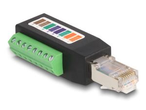 DELOCK RJ45 Stecker Cat.5e > Terminalblock Adapter 90° gew.