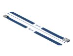 DELOCK Edelstahlkabelbinder L 300 x B 7,9 mm blau 10 Stück