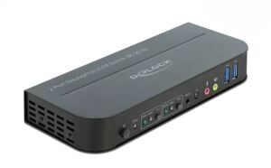 DeLOCK DisplayPort 1.4 KVM Switch 8K 30 Hz mit USB 3.0 und Audio