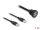DeLOCK USB 2.0 Kabel 2 x USB Typ-A Stecker zu 2 x USB Typ-A Buchse zum Einbau 1 m schwarz