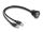 DeLOCK USB 2.0 Kabel 2 x USB Typ-A Stecker zu 2 x USB Typ-A Buchse zum Einbau 1 m schwarz