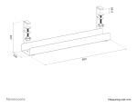 Neomounts ADS07-121WH Kabelwanne - Klemmhalterung - universal