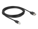 DELOCK USB 2.0 Kabel USB Typ-B St zu USB Typ-A Buchse 3 m