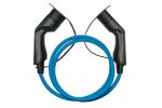 Kabelmeister E-Auto-Ladekabel Mode 3, Typ 2 Stecker an Buchse, 3-phasig, 16 A, 11 kW, blau, 5m