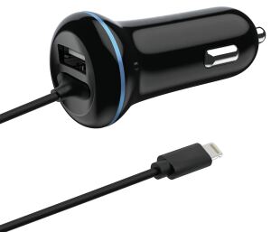 2GO 797169 Ladegerät für Mobilgeräte Universal Schwarz Zigarettenanzünder Auto