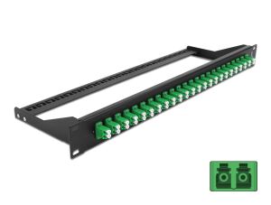 DELOCK 19" LWL Patchpanel 24 Port LC Duplex grün