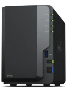 Synology DiskStation DS223 NAS & Speicherserver Desktop Realtek RTD1619B 2 GB DDR4 0 TB