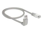 DELOCK Patchkabel gewinkelt RJ45 S/FTP Cat6 0.50m grau