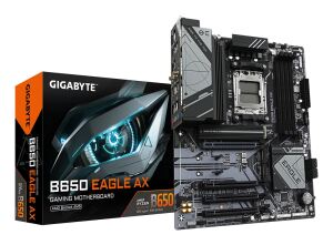 GIGABYTE B650 EAGLE AX Mainboard - AMD Ryzen 9000er-Serie, 12+2+2 Phasen VRM, bis zu 7600 MHz DDR5 (OC), 1xPCIe 5.0 + 2xPCIe 4.0 M.2, GbE LAN, WIFI 6E, USB 3.2 Gen 2