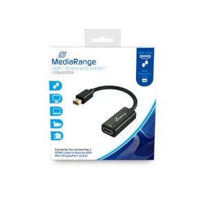 MediaRange MRCS176 Videokabel-Adapter 0,15 m Mini DisplayPort HDMI Schwarz