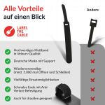 LTC Klettkabelbinder ProBasic50er Set z Bündeln Ordnen sch