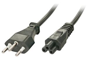Lindy 30412 Stromkabel Schwarz 2 m C5-Koppler