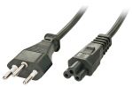 Lindy 30412 Stromkabel Schwarz 2 m C5-Koppler