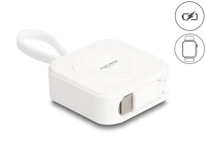 DELOCK USB Type-C Ladepad für Apple Watch weiß magnetisch