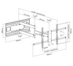 Equip 650327 43"-80" Neig-/schwenkbare TV-Wandmontagehalterung, 43 bis 80 Zoll