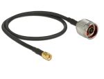 DeLOCK 88937 Koaxialkabel CFD200 0,5 m RP-SMA Schwarz