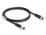 DeLOCK M8 4 Pin Kabel A-kodiert Stecker zu Buchse PUR (TPU) 1 m