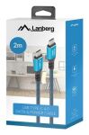 Lanberg CA-CMCM-45CU-0020-BK USB Kabel 2 m USB C 40 Gbit/s 240 W Schwarz, Blau