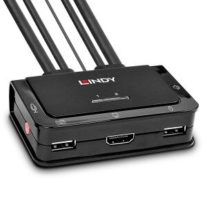 Lindy 42340 Tastatur/Video/Maus (KVM)-Switch Schwarz