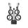 Lindy 42340 Tastatur/Video/Maus (KVM)-Switch Schwarz