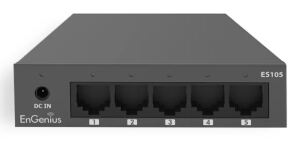 EnGenius ES105 Netzwerk-Switch Unmanaged Gigabit Ethernet (10/100/1000) Schwarz