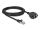 DeLOCK Netzwerk Verlängerungskabel S/FTP RJ45 Stecker zu RJ45 Buchse Cat.6A 1 m schwarz