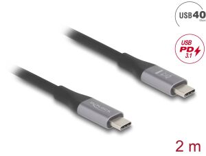 DELOCK USB 40 Gbps Kabel USB Type-C St > St PD 3.1 240W 2m