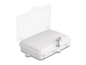 DeLOCK LWL Verteilerbox für Innen- und Außenbereich IP65 wasserfest abschließbar 6 Port weiß
