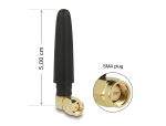 DELOCK ISM-Antenne SMA 1dBi flexibel omnidirektional schw