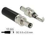 DELOCK Steckverbinder DC 5.5x2.5x12mm Hohlstecker