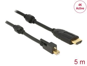 DELOCK Displayport Kabel mini DP -> HDMI St/St 5.00m 4K +Sch
