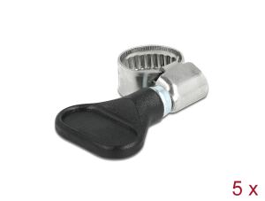 DELOCK Schlauchschelle, Flügelmutter 8-12mm 5 Stk. schwarz