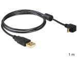 DeLOCK USB2.0 1m USB Kabel USB A Micro-USB B 0,48 Gbit/s Schwarz