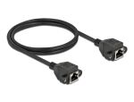 DELOCK Netzwerk Verl.Kabel S/FTP RJ45 Bu>Bu Cat.6A 1m sw