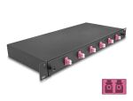 DELOCK 19" LWL Spleißbox 6x LC DX OM4 1HE...