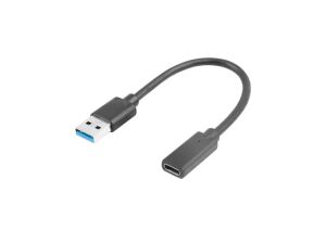 Lanberg AD-UC-UA-03 USB Kabel USB 3.2 Gen 1 (3.1 Gen 1) 0,15 m USB type A USB Typ-C 5 Gbit/s Schwarz