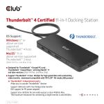 CLUB3D Thunderbolt™ 4 Zertifizierte 11-in-1-Docking-Station